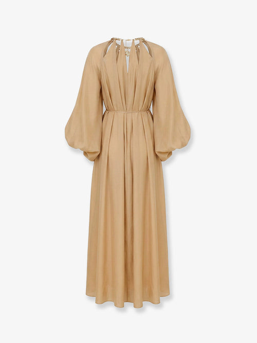 Zimmermann Mahon long silk dress - Champagne