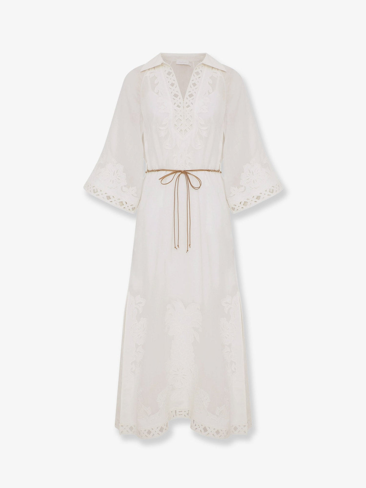 Zimmermann Indra long ramie dress - Ivory