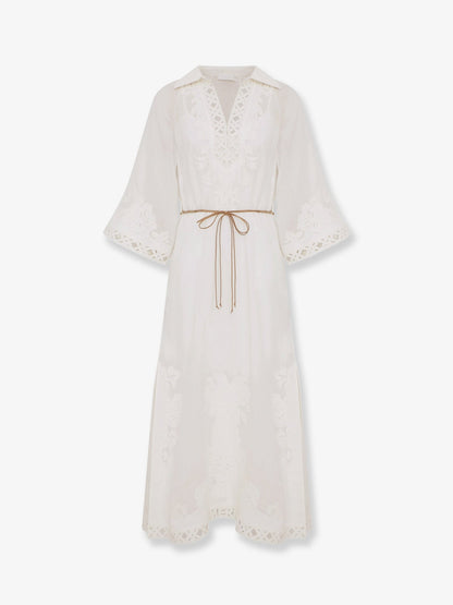 Zimmermann Indra long ramie dress - Ivory