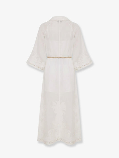 Zimmermann Indra long ramie dress - Ivory