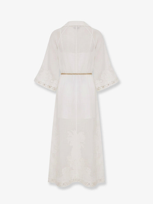 Zimmermann Indra long ramie dress - Ivory