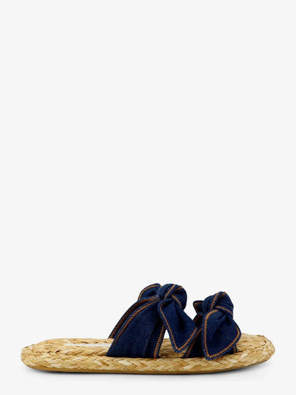 ZIMMERMANN - Carousel raffia and denim sandals