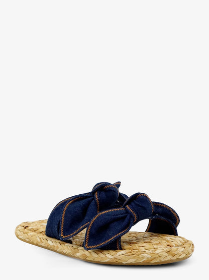 ZIMMERMANN - Carousel raffia and denim sandals