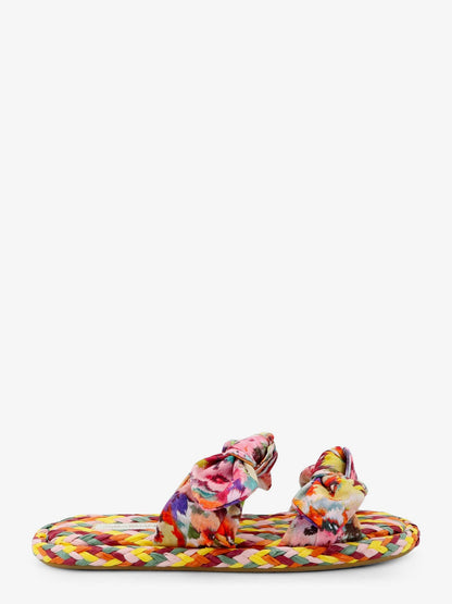 Zimmermann Multicolored raffia Carousel sandals - Navy