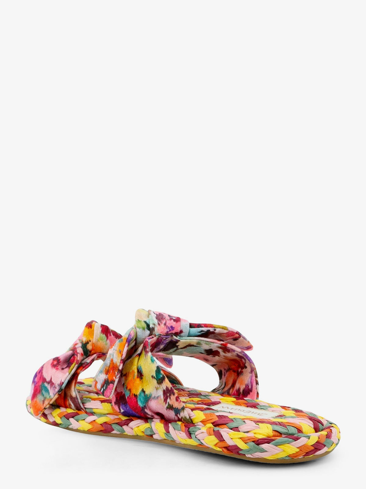 Zimmermann Multicolored raffia Carousel sandals - Navy