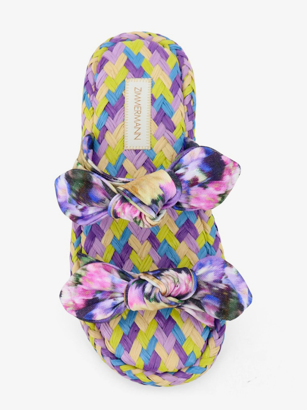 Zimmermann Carousel multicolored raffia sandals - Midnight