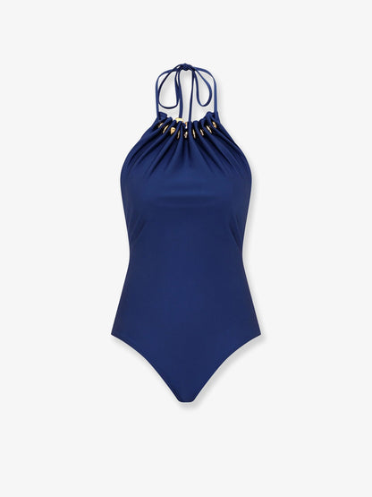 ZIMMERMANN - Aster one-piece swimsuit in shiny nylon with bead detail