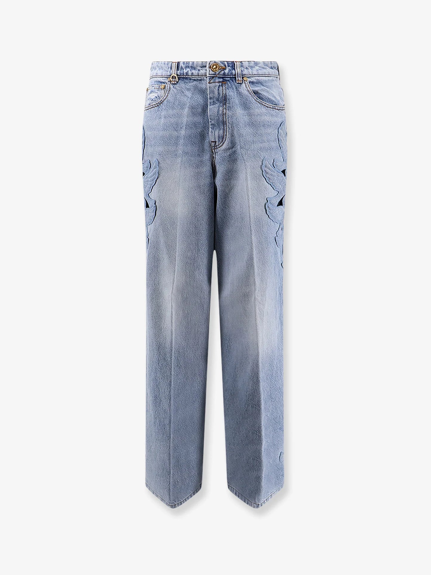 ZIMMERMANN - Alchemy Applique Relaxed Flare blue denim jeans