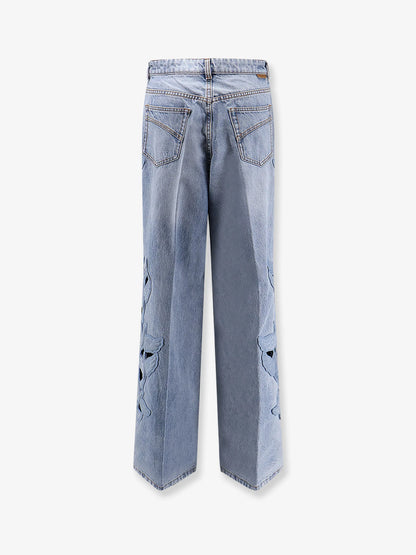 ZIMMERMANN - Alchemy Applique Relaxed Flare blue denim jeans