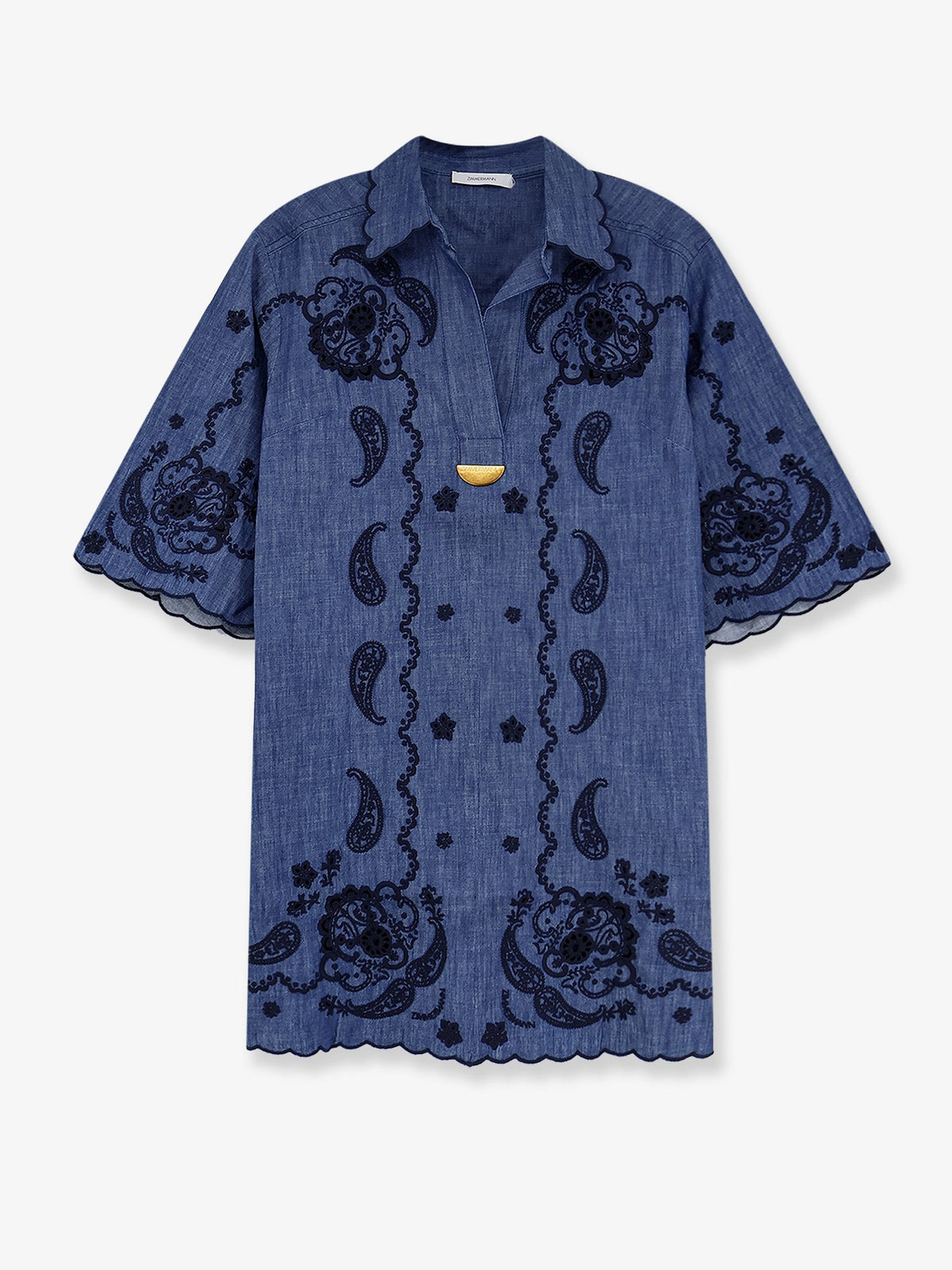 Zimmermann Aster denim mini dress - Railwayblue