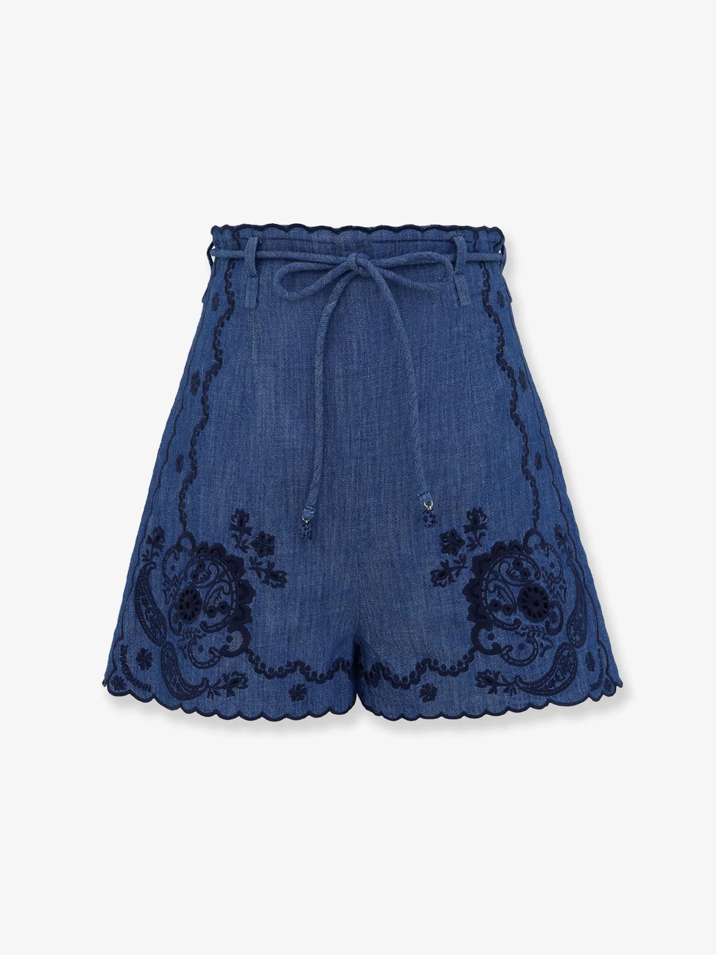 ZIMMERMANN - Aster embroidered denim shorts