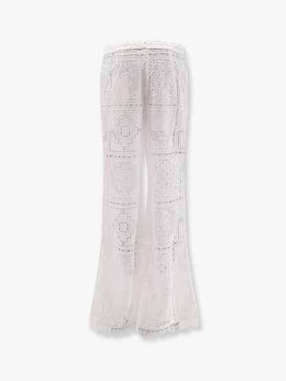 Zimmermann Aster embroidered trousers - Ivory