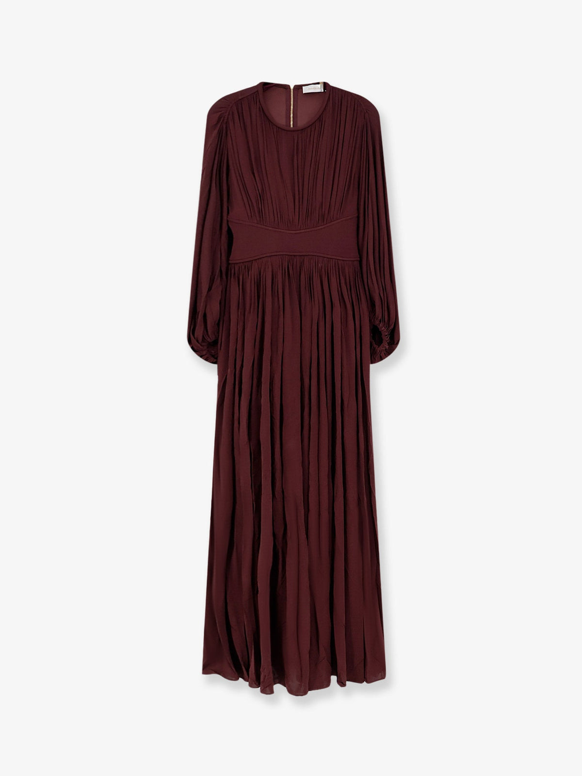 Zimmermann Luna Billow stretch viscose long dress - Mahogany