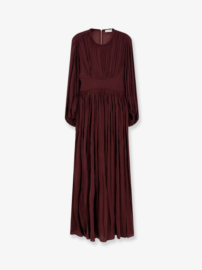Zimmermann Luna Billow stretch viscose long dress - Mahogany