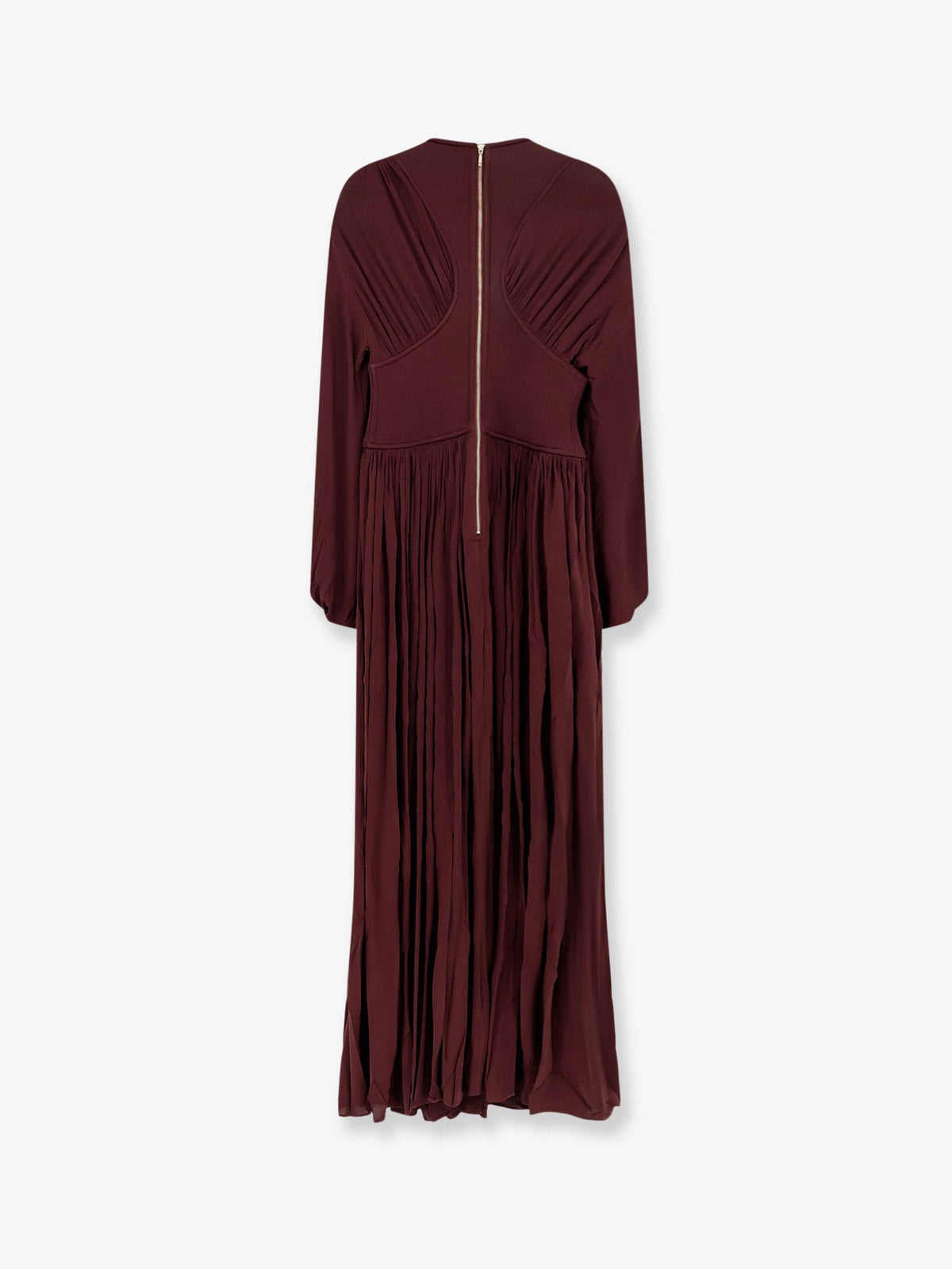 Zimmermann Luna Billow stretch viscose long dress - Mahogany