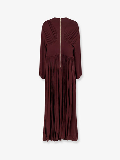 Zimmermann Luna Billow stretch viscose long dress - Mahogany