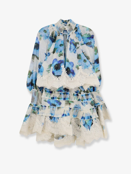 Zimmermann Alchemy Shirred Mini Dress - Bluepoppy