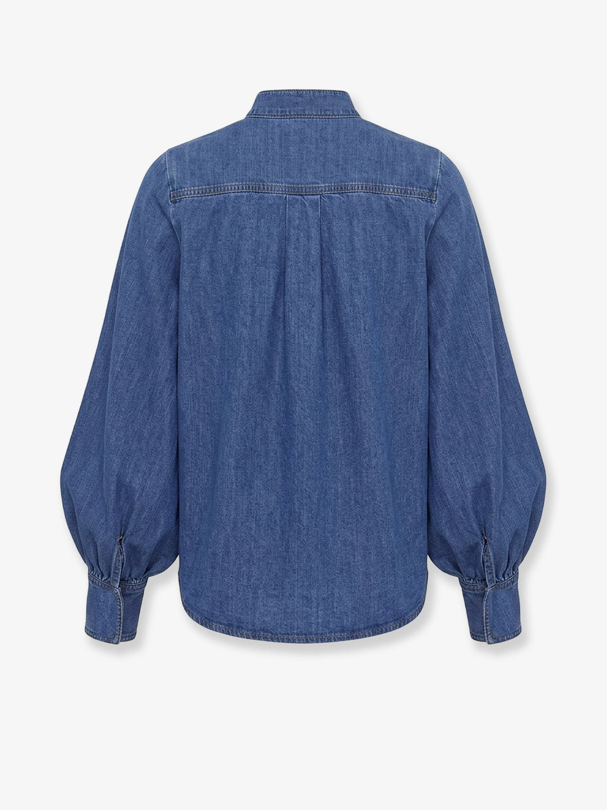 Zimmermann Denim shirt with cut-out embroidery - Bayblue