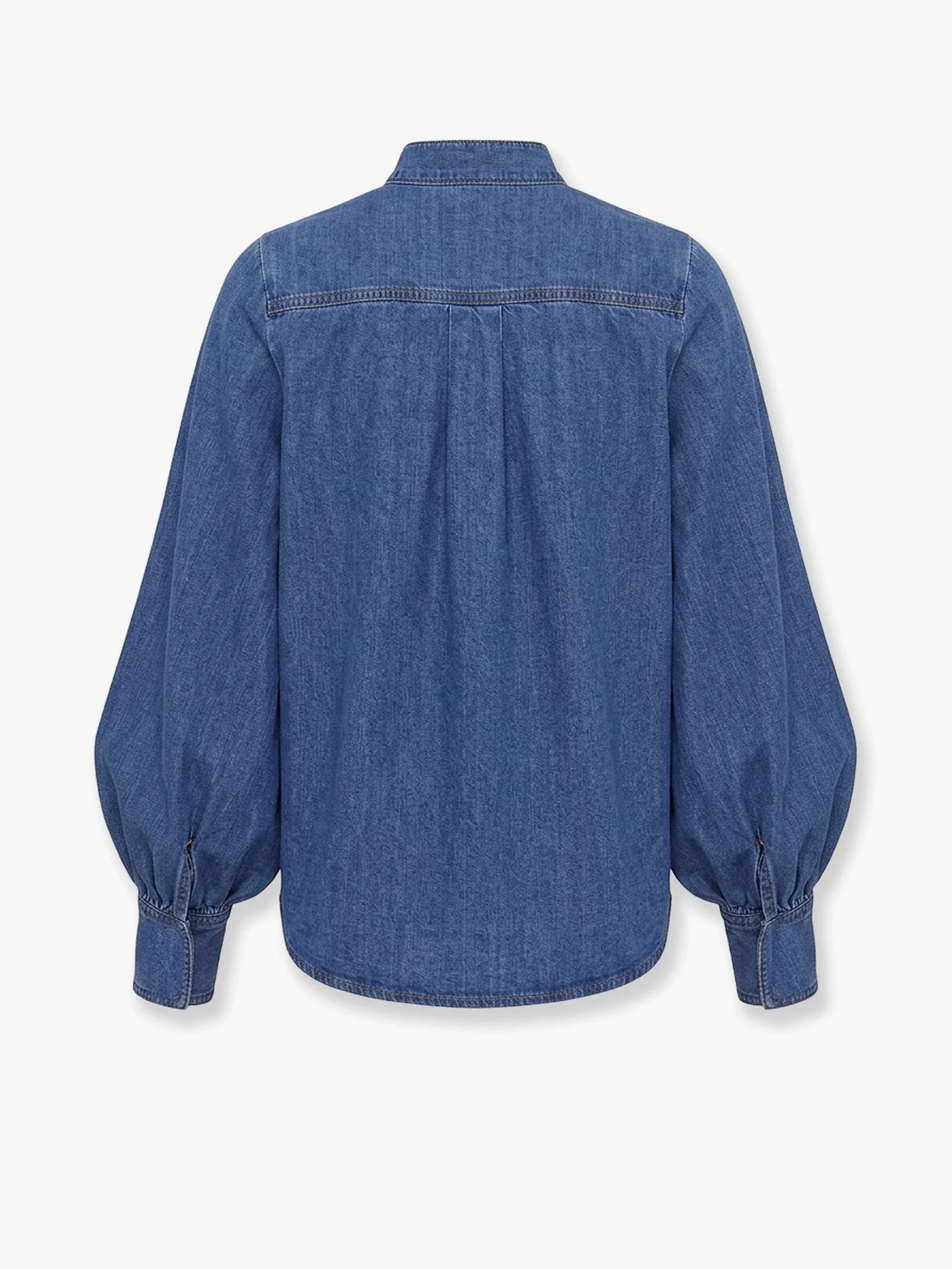 Zimmermann Denim Shirt With Cut Out Embroidery