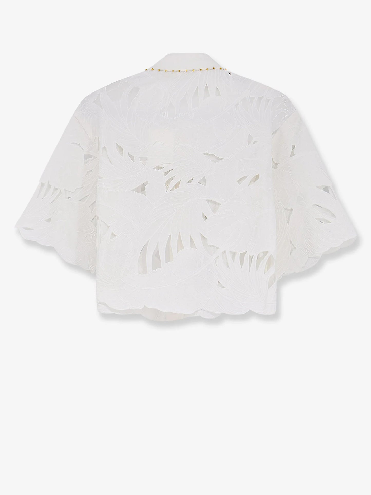 Zimmermann Mahon Cotton Shirt With All Over Embroidery