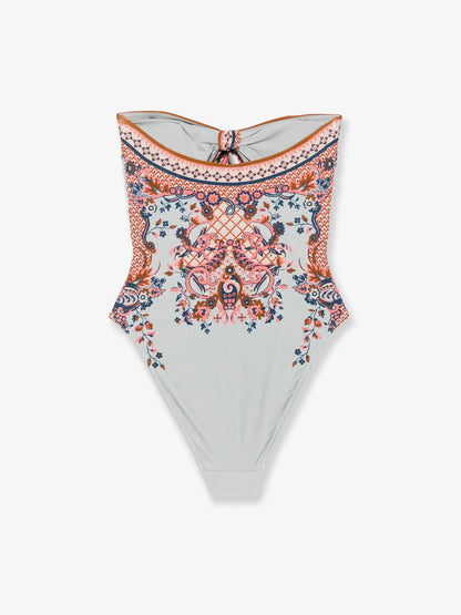 ZIMMERMANN - Aster one-piece shiny nylon swimsuit with paisley print