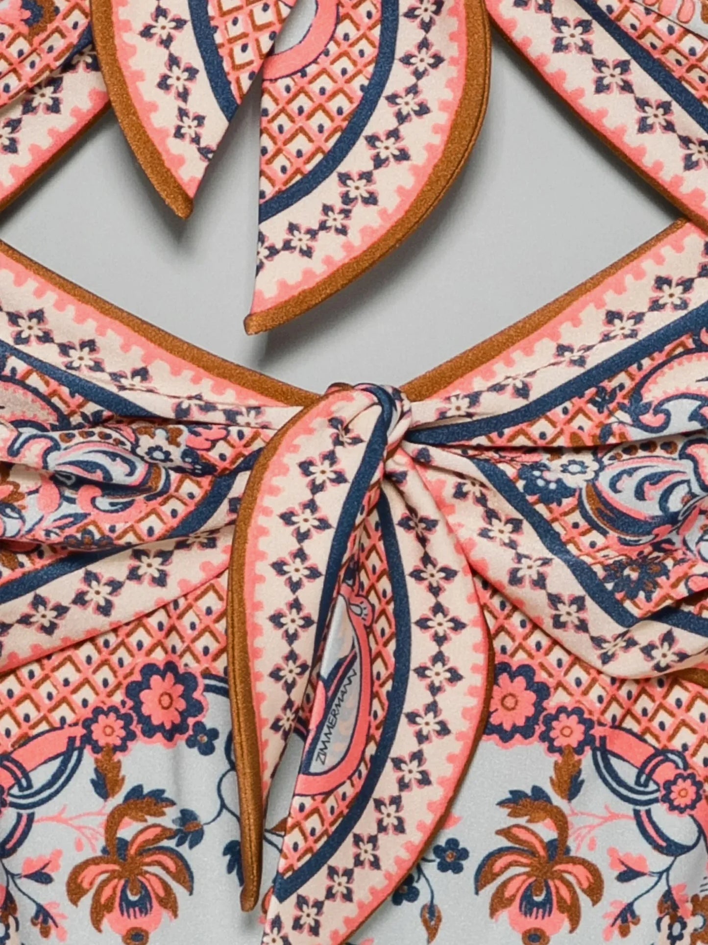 ZIMMERMANN - Aster one-piece shiny nylon swimsuit with paisley print