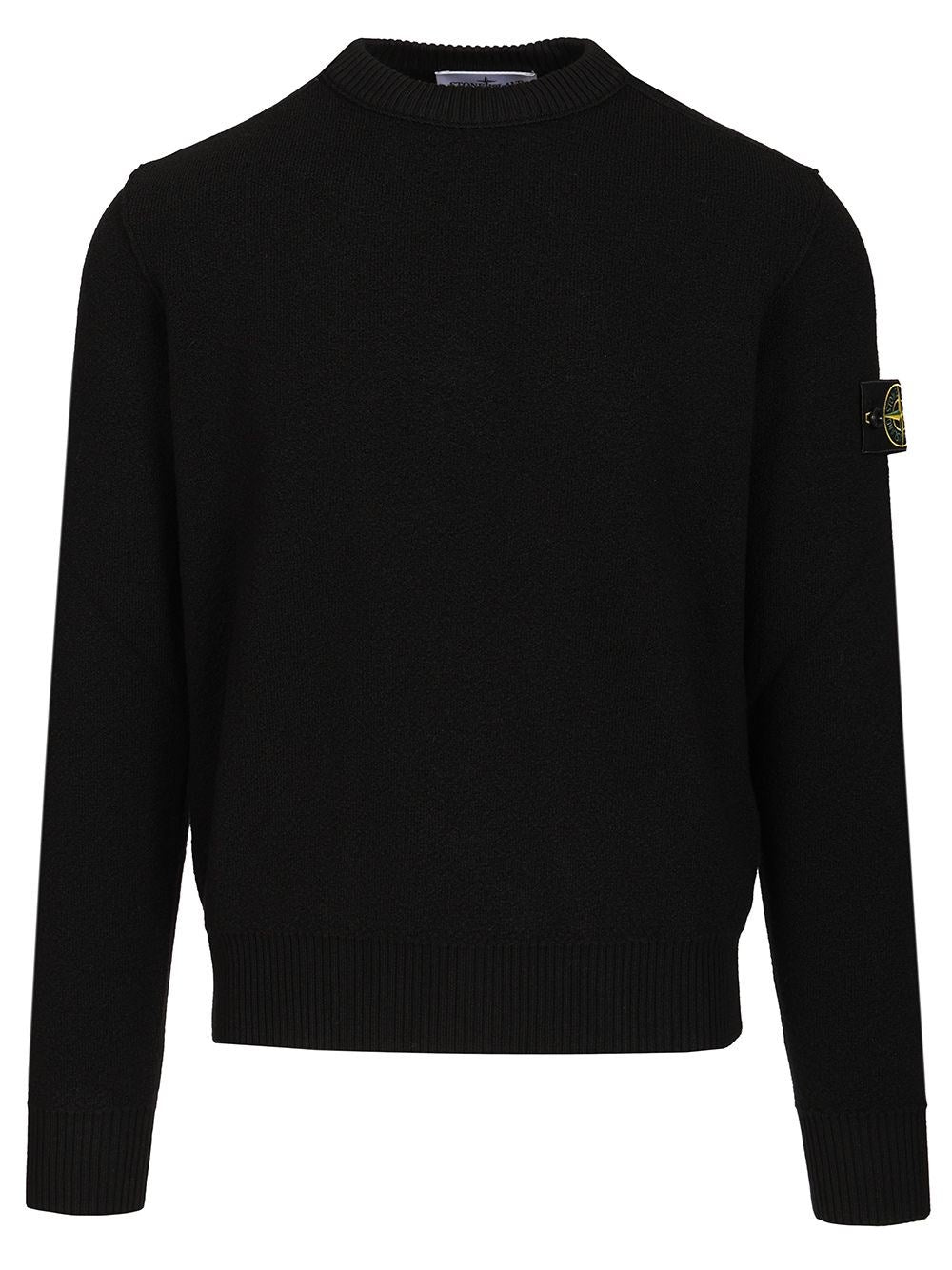 Stone Island Crew Neck Sweater - Black