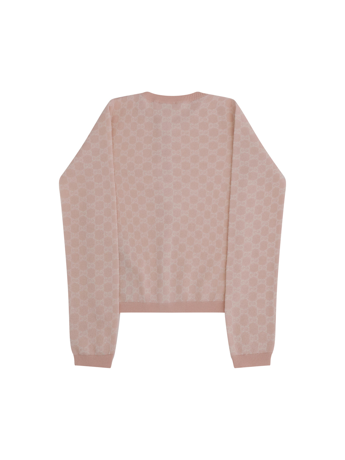 Gucci Wool Cardigan for Girl - Pale Rose/White