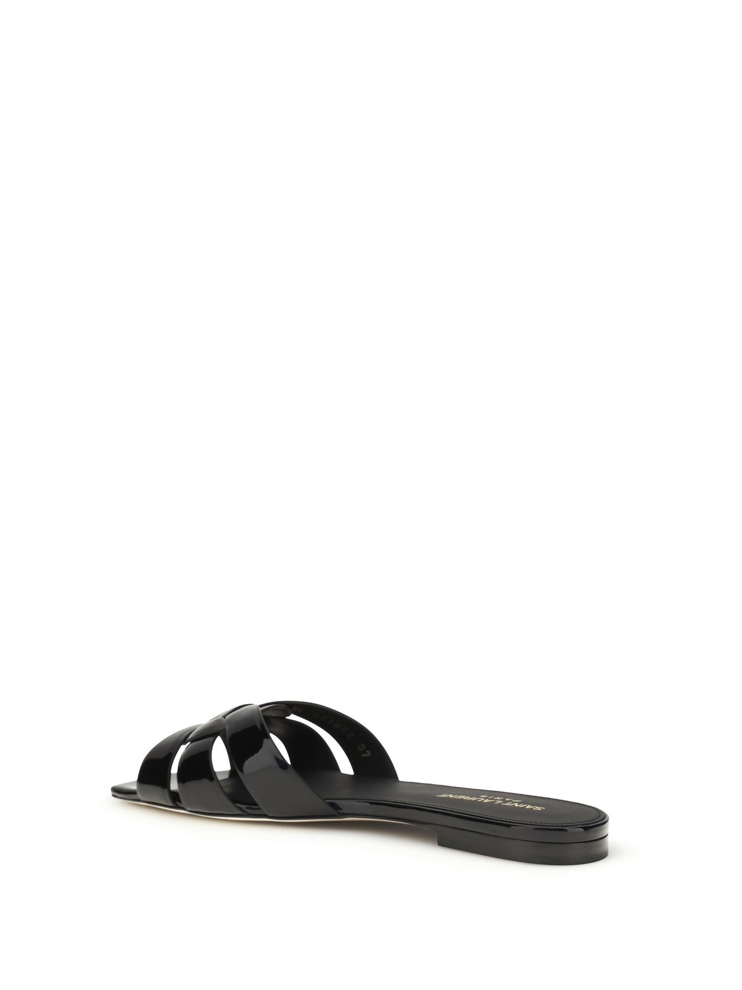 SAINT LAURENT Tribute patent leather Sandals