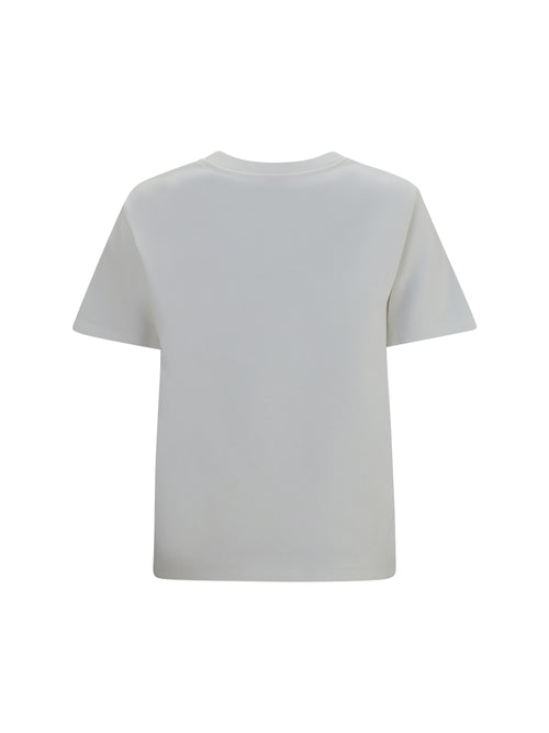 Loewe Cotton blend T-shirt with embroidered logo - White
