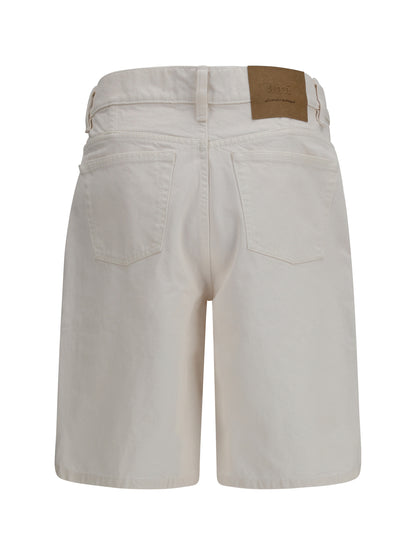AMI PARIS Wide twill cotton Shorts