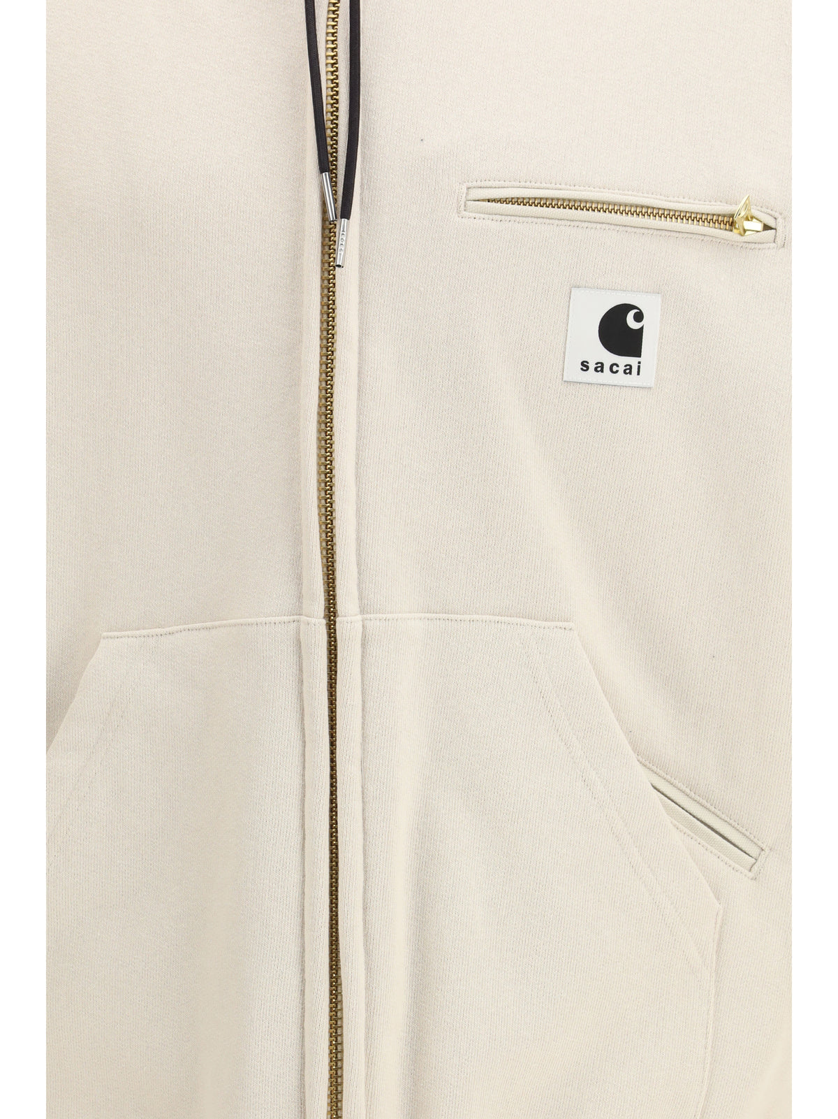 Sacai Cotton jersey Hoodie by Sacai + Carhartt WIP - Ivory