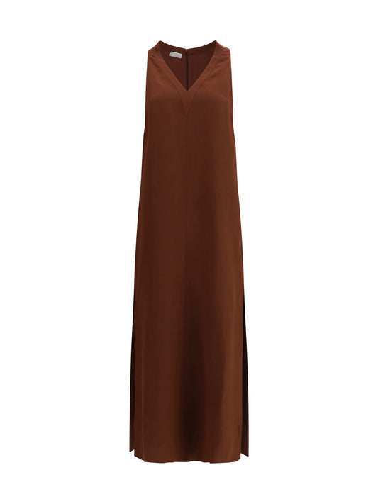 BRUNELLO CUCINELLI V-neck Long Dress