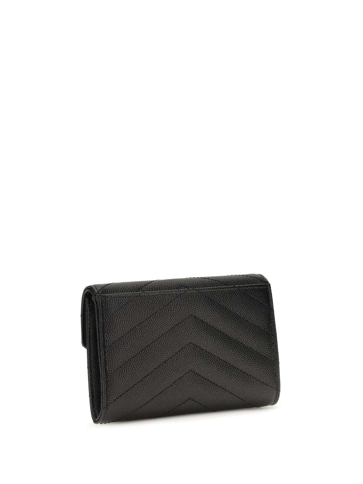 Saint Laurent Small Envelope Cassandre Wallet - Black