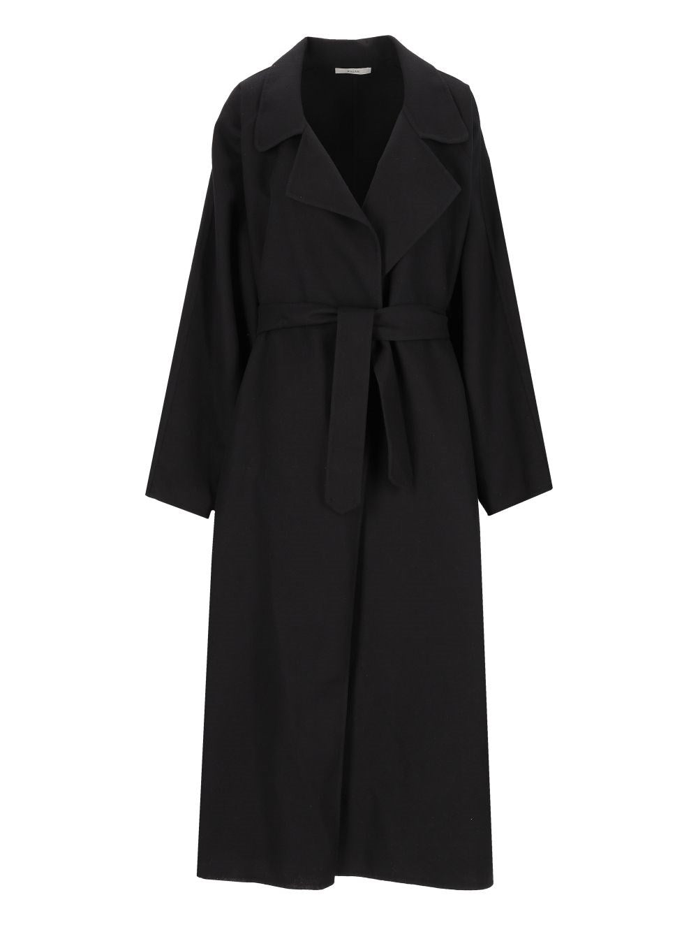 Dusan Oversized Wool Trench Coat - Black