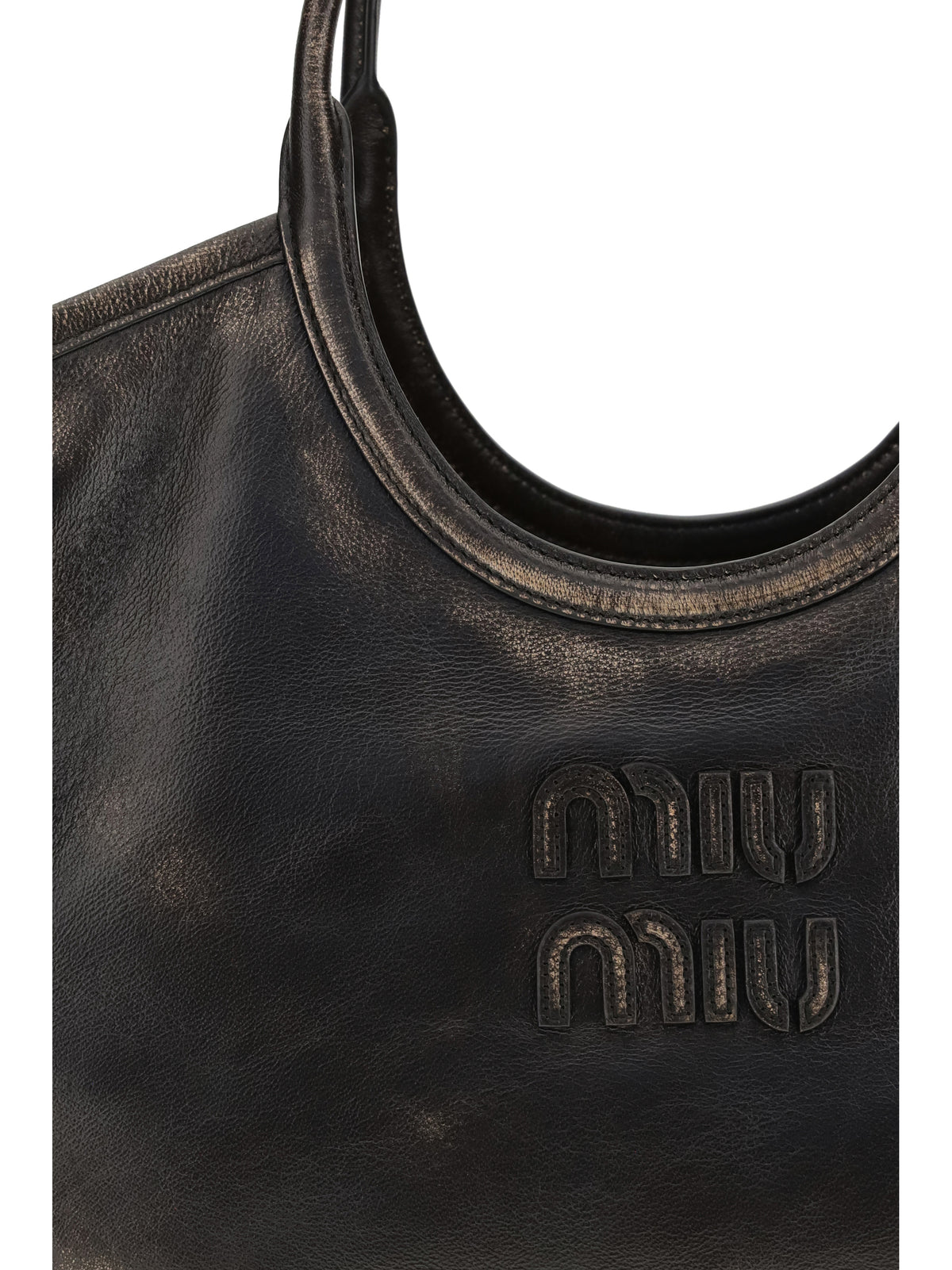 Miu Miu Ivy leather Tote Bag - Caffe'