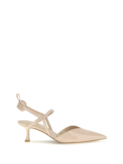 Fendi Patent leather Colibrì Slingback Pumps - Rose Nude