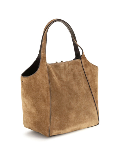 Brunello Cucinelli Small sartorial suede Bucket Bag - Caramello