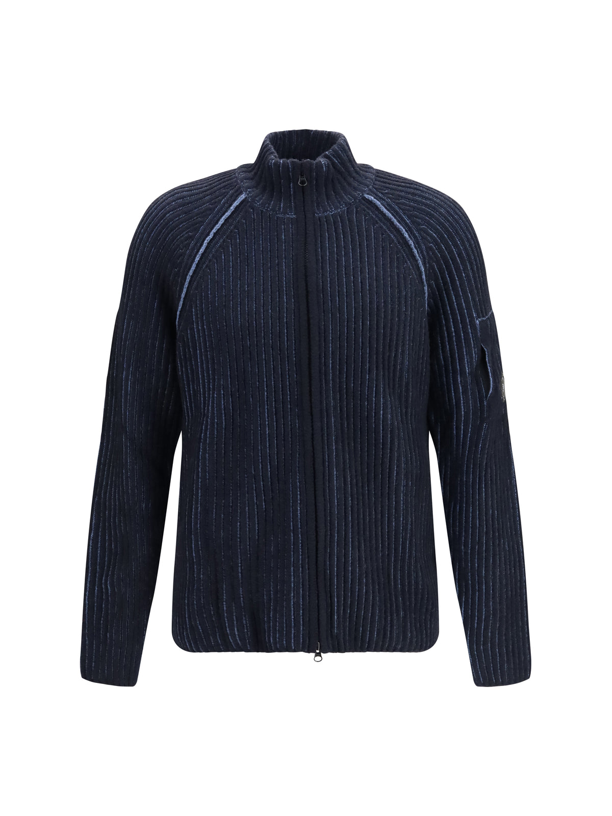 C.P. Company Ribbed wool-blend Cardigan - Orion Blue