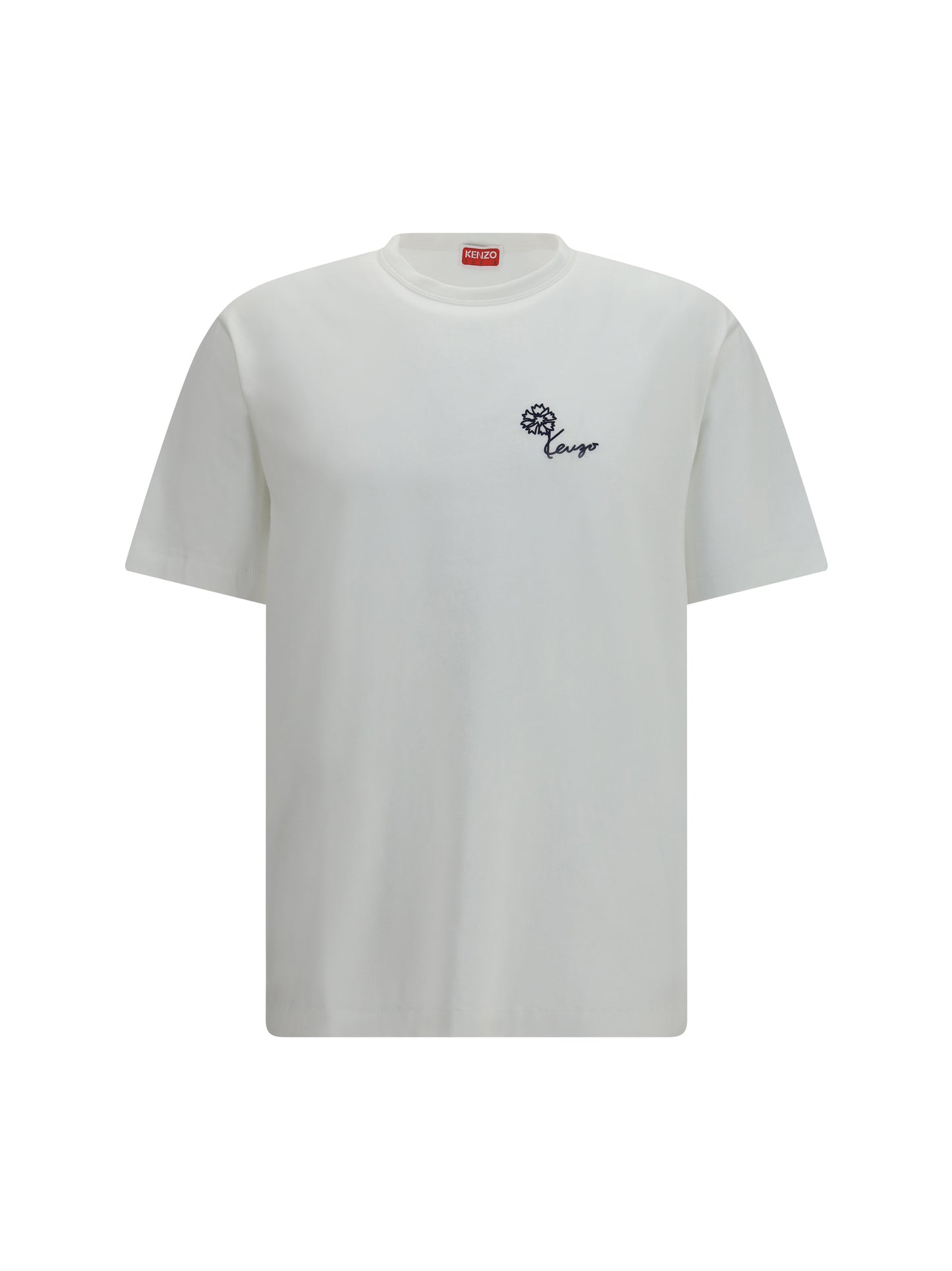 KENZO Kenzo Tulip embroidered cotton T-shirt