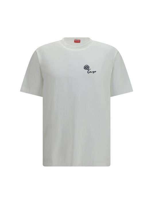 KENZO Kenzo Tulip embroidered cotton T-shirt