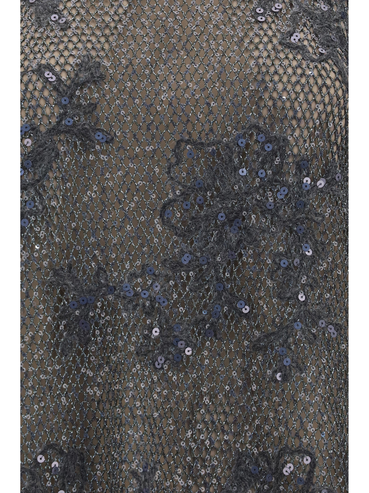 Brunello Cucinelli Sequined crewneck Top - Dark Grey
