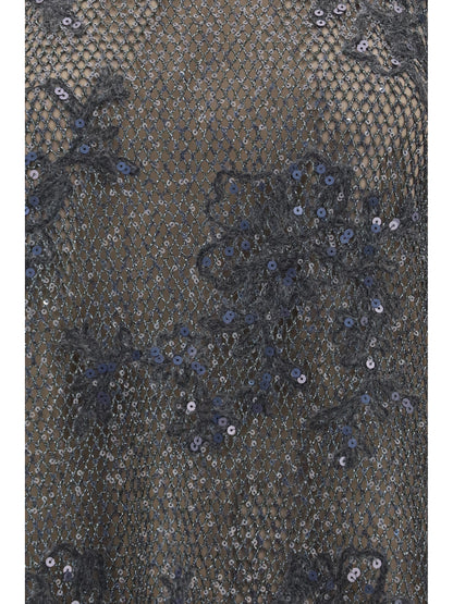 Brunello Cucinelli Sequined crewneck Top - Dark Grey