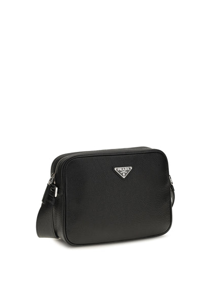 Prada Logo Shoulder Bag - Black