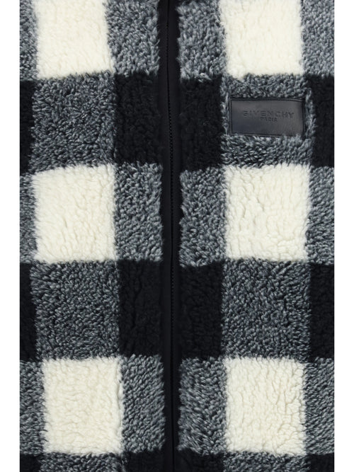 Givenchy Checked wool-blend Teddy Jacket - Black/White