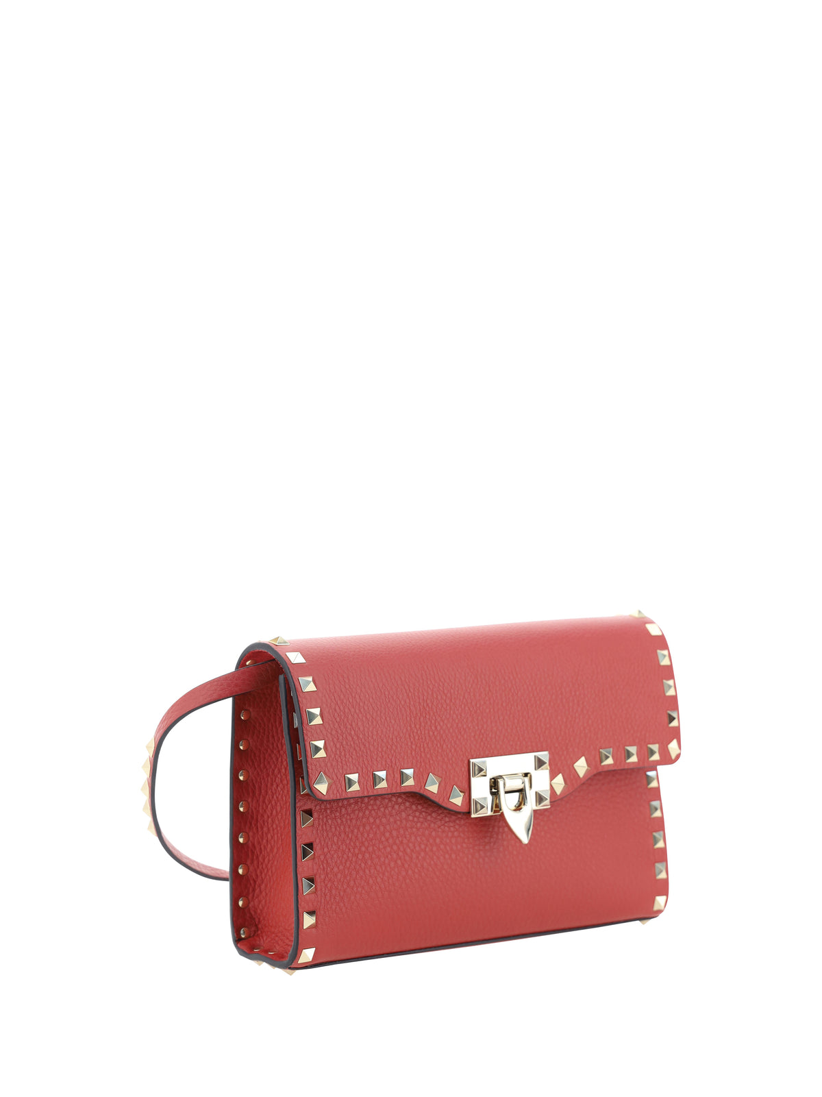 Valentino Garavani Small Rockstud grained calfskin Shoulder Bag - 0ro
