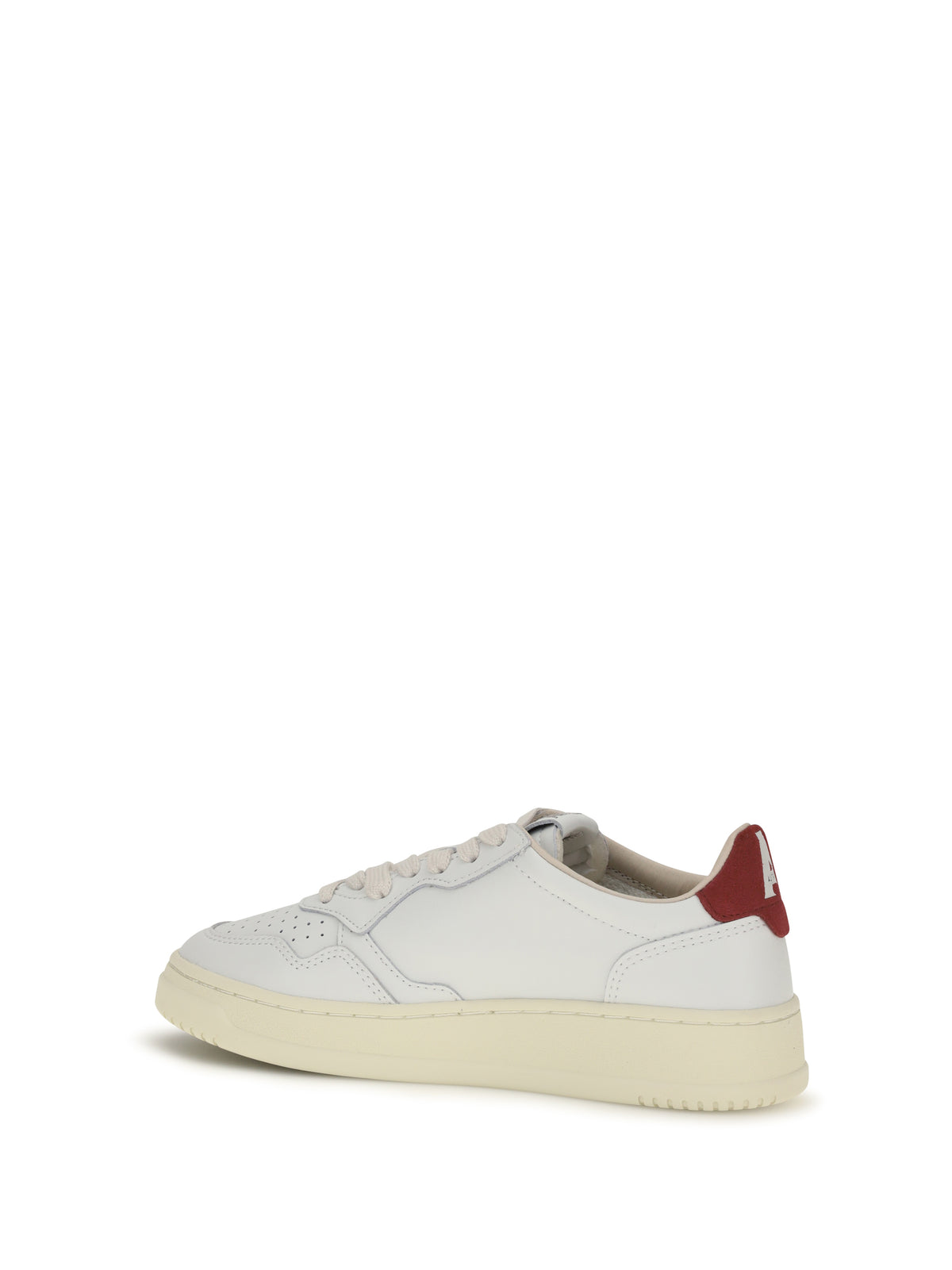Autry Medalist Low leather Sneakers - Wht/Deepclaret