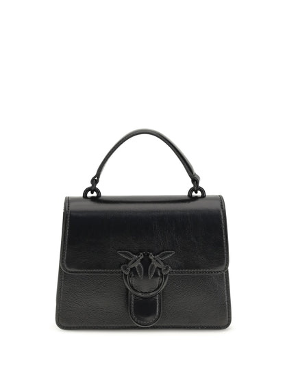 PINKO Shiny leather Love One Top mini Handbag