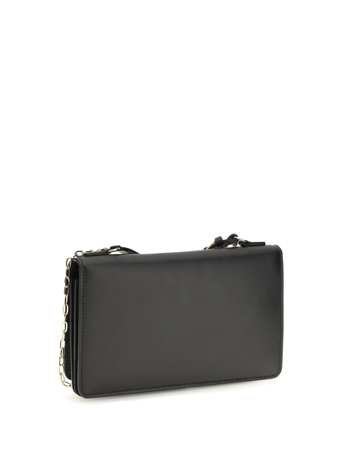 Fendi Peekaboo leather Chain Wallet - Black