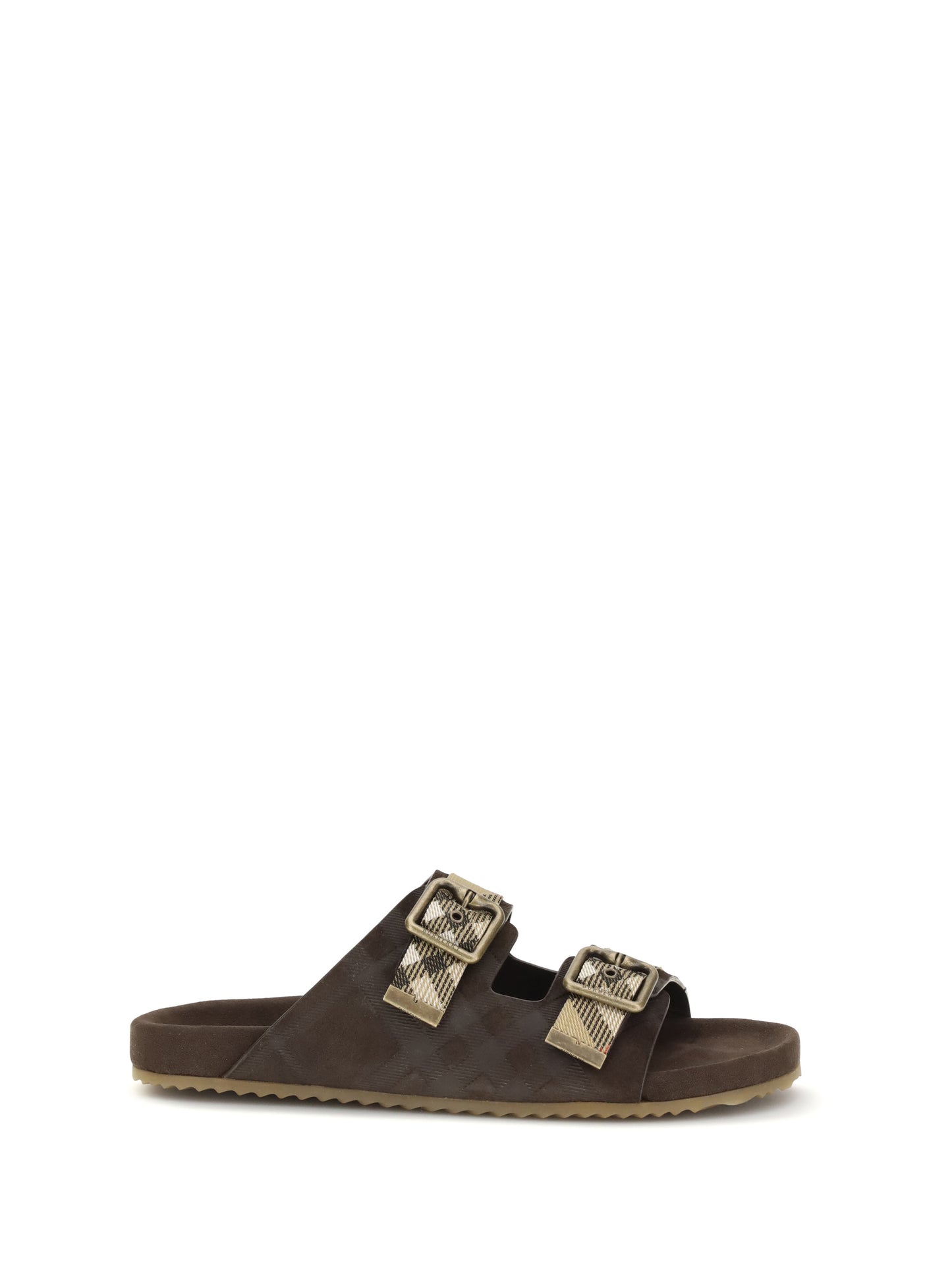BURBERRY Check suede Urchin Sandals